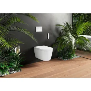 Duravit SensoWash Starck f Pro Kompakt Dusch-WC 650002012004300 DuraShield, Komplettanlage mit WC-Sitz, Rimless, Weiß