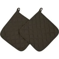 ZOLLNER Topflappen, (Set), 24 x 24 cm, 100% Baumwolle, Temperaturbeständig bis 100°C