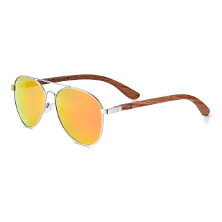 Earth Wood Sayulita Polarisierte Sonnenbrille - Redwood/Blau-Grün
