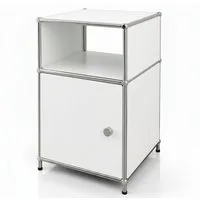 Floordirekt Standregal Concept Epure Metallregal MK-040, 3-stöckiges Regal 40x40x65 cm, mit Tür & Ablage, modernes Regal für Bad, Küche, Schlafzimmer & Büro