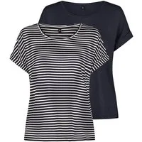 ONLY T-Shirt Damen Top MOSTER Regular Fit (2-tlg) Basic Kurzarm Tee Shirt mit Rundhalsausschnitt