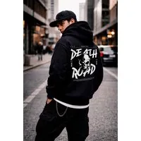 Banco Hoodie Herren Pullover mit Kapuze Langarm - Streetwear Rückenprint, Kapuze, Kängurutasche