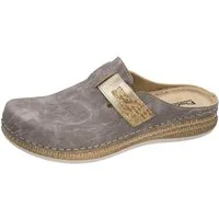 Fischer-Markenschuh Steffi Pantolette aus Vegano (Lederimitat), mit Fleecefutter, gepolstertes Fußbett