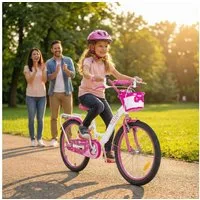 Actionbikes Motors Kinderfahrrad Daisy Fahrrad für Mädchen inkl. Trinkflasche und Korb, 1 Gang, (Kinderfahrrad ab 3 Jahre, Fahrrad Kinder, Kinderfahrrad 20 Zoll)