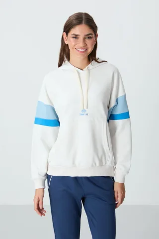 Übergrößen-Farbblock-Hoodie mit Tasche