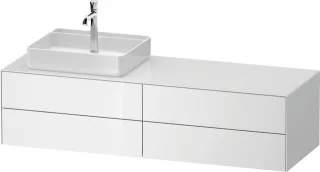 Duravit White Tulip Konsolenwaschtischunterbau wandhängend Weiß Hochglanz 1300x550x408 mm - WT4867L8 WT4867L85850000