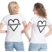 Couples Shop T-Shirt Herzensmensch Best Friends Sister T-Shirt mit modischem Brust- und Rückenprint