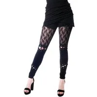 Poizen Industries Leggings Myth Gothic Lace Distressed Nu Goth Spitze Tights