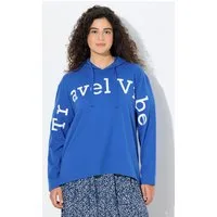 Ulla Popken Sweatshirt Hoodie Schriftdruck A-Linie Kapuze Langarm