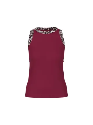 Marc Cain Sports - Top mit Leo Print rhododendron - Gr. - 38
