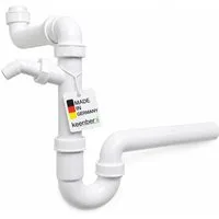 keenberk Siphon Raumsparer Geräteanschluss 1 1/2 Zoll mit 40 mm Anschluss Spüle Küche