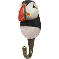 Wildlife Garden Garderobenhaken Hand-carved Hook Atlantic Puffin