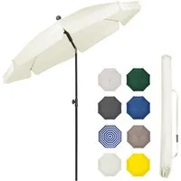 Sekey Balkonschirm 200cm Sonnenschirm Rund Gartenschirm Terrassenschirm mit UV-Schutz 50+, Balkonschirm höhenverstellbar, Stabiler Sonnenschirm knickbar