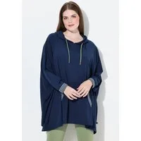 Ulla Popken Sweatjacke Loungwear-Poncho oversized Kapuze Langarm