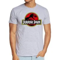 Jurassic Park Print-Shirt Jurassic Park T-Shirt grau, schwarz, Ranger, Classic Logo Herren S-XXL