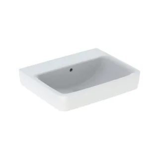 Geberit Renova Plan Waschtisch 501634008 55x44cm, ohne Hahnloch, mit Überlauf, weiß KeraTect