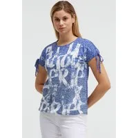 SOCCX Rundhalsshirt mit Ausbrenner-Effekten