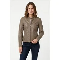 Mauritius Lederjacke MWMabou Bikerjacke mit dekorativer Schulterpartie
