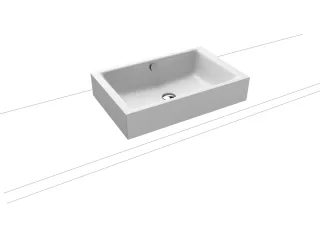 Kaldewei Aufsatzwaschtisch Puro, Modell 3175 mit Überlauf 600x385, 909106003711 909106003711