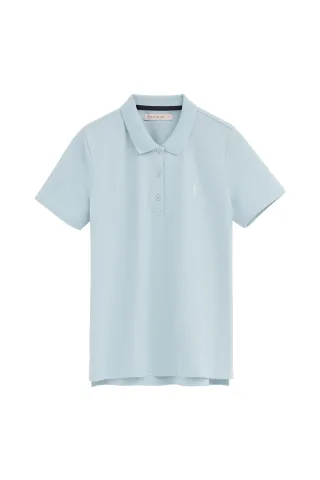 Poloshirt hellblau mit Rigby Go Stickerei im Regular Fit