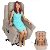 MCW TV-Sessel MCW-K63, Massage- und Heizfunktion, Aufstehhilfe, elektrisch verstellbar