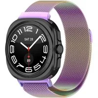 Wigento Smartwatch-Armband Für Samsung Galaxy Watch Ultra 47mm Metall Mesh Ersatz Armband Bunt