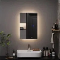 Vicco Badspiegel Miral, Glas, 60 x 40 cm mit Backlight Beleuchtung (1-St)