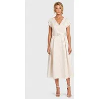 Apart Abendkleid aus Jacquard mit Gürtel