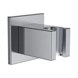 LAUFEN fester Handbrausehalter Quadriga, Edelstahl, Ausladung 44mm, quadratische Rosette HF901168441000