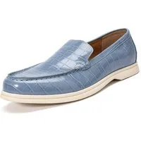 Allthemen Loafer Herren Loafers mit Kroko-Optik Bequeme Slipper für Freizeit & Business