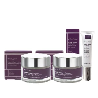 Schlangengift + Kollagen Faltenauffüller Augencreme 15 ml + Schlangengift + Kollagen Faltenauffüller Tagescreme 50 ml + Schlangengift + Kollagen Faltenauffüller Nachtcreme 50 ml