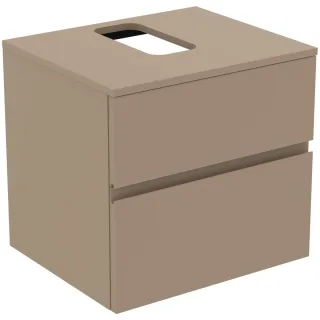 Ideal Standard Waschtischunterschrank Finesse Ausschnitt r/l 602x505x558mm 2 Auszüge Greige matt, E3 E3496UP