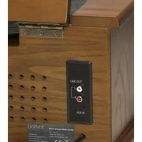 Denver MCR-50MK2 Retro Plattenspieler aus Holz mit Radio Kassette Soundbox Radioplattenspieler (Riemenantrieb, CD Player mit MP3 Wiedergabe)