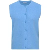 CECIL Strickweste Rib Mix Vest fountain blue melange