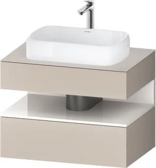 Duravit Qatego Konsolenwaschtischunterbau wandhängend Taupe Matt 800x550x600 mm - QA4730022910010 QA4730022910010