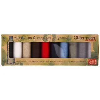 Gütermann Allesnäher-Set rPET "Grundfarben", recycelt, 10x 100 m