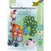 Glorex Bastelkartonpapier Glorex Tonzeichenpapierblock 130g/m² sortiert A4