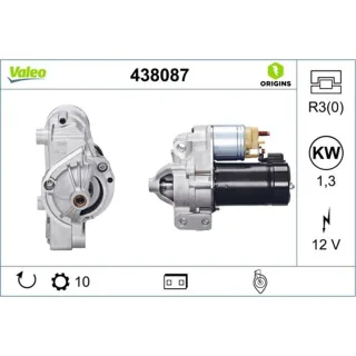Valeo Anlasser 1,3 kW Citroen Fiat Lancia Peugeot Renault 438087