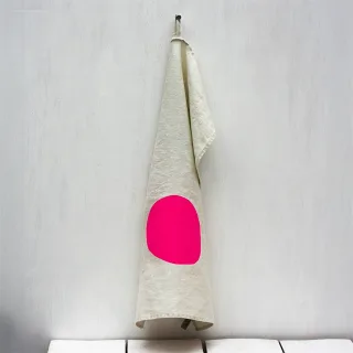 Frohstoff Leinen Geschirrtuch DOTTY | pine - neonpink