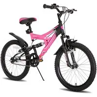 JOYSTAR Kinderfahrrad 20 Zoll bike für Jungen und Mädchen ab 7-12 Jahren Student Pendler, 1 Gang, mit vollgefedertem Stahlrahmen und 1-Gang-Antrieb mit Ständer