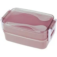 Neuetischkultur Lunchbox Lunchbox mit Besteck Kunststoff, Kunststoff, (Stück, 1-tlg., 1 Lunchbox), Brotbox Brotdose