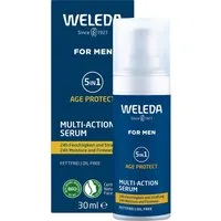 WELEDA Gesichtsserum FOR MEN 5IN1 MULTI-ACTION SERUM, für 24h Feuchtigkeit, mindert Falten & strafft, fettfrei
