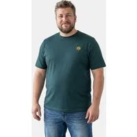 Men Plus T-Shirt T-Shirt Bruststick Halbarm Rundhals