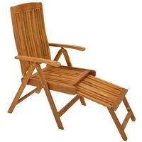 DEGAMO Gartenstuhl MARACANA, mit Relaxfunktion: klappbar + verstellbar, Fussteil ausziehbar, Akazie