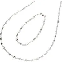 Firetti Ketten und Armband Set Multipack Schmuck Geschenk Silber 925 Armkette Halskette Plättchen (Set, 2-tlg)