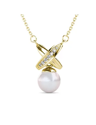 Collier Chris Pearl - Doré et Cristal