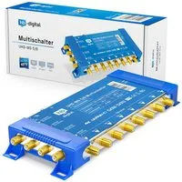 HB-DIGITAL SAT-Multischalter SAT Multischalter UHD-MS 5/8 bis zu 8 Teilnehmer, Der Multischalter SQMS 5/8 arbeitet ausschließlich mit Quattro LNB´s