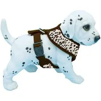 Alvonja Hunde-Geschirr Hundegeschirr kleine, mittlere, große Hunde Welpen Leo braun, Polyester, verstellbar, verschiedene Größen