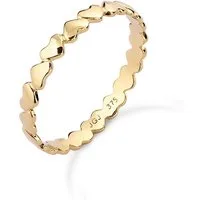 Elli Premium Fingerring Herzen Liebe 375 Gelbgold