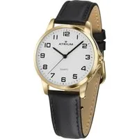 Atrium Quarzuhr A36-20, Armbanduhr, Herrenuhr, Damenuhr, Lederarmband, retro